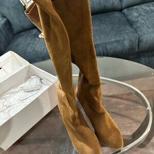 Aldo tan knee length boots 👢